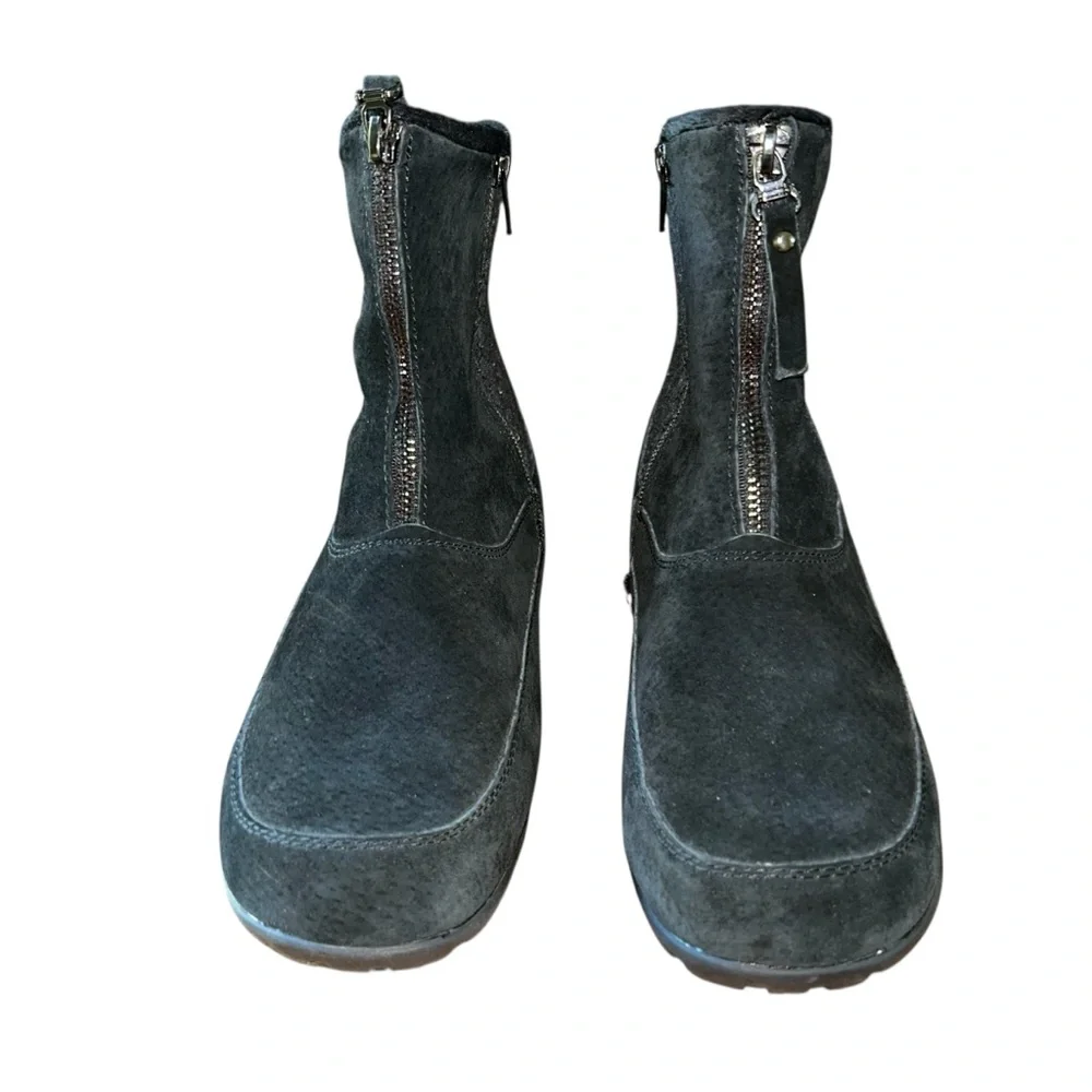 Propet Delaney Mid Zip Black Suede Ankle Winter‎ Boots Women’s 6.5 XX(4E) Wide